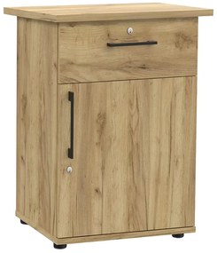 Zamykany kontenerek biurowy dąb craft E2-N95
