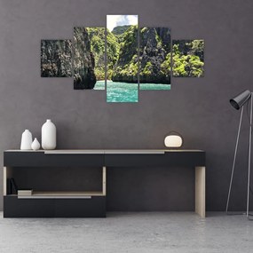 Obraz górskiej rzeki (125x70 cm)