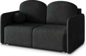 Masseno Sofa SUVI II z funkcją spania i pojemnikiem na pościel, Rozkładana sofa - Czarny, NEVE 100