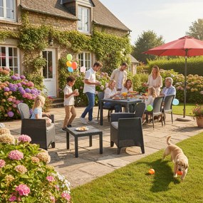 Zestaw ogrodowy AKITA, 3-częściowy, antracytowy I.P.A.E-Progarden