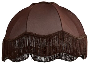 Abażur z tkaniny brązowy z białym wnętrzem 45/15/21,5 - Heritage Retro