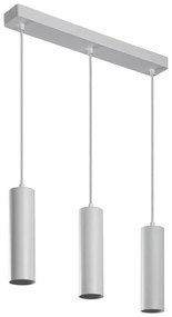 Biała lampa wisząca z metalowym kloszem Tresos II – GTV