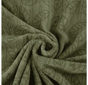 PrzytulneMieszkanie.pl Prześcieradło z mikropluszu GRENA 160x200 cm zielone