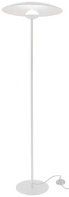 Biała lampa stojąca LED z metalowym kloszem (wysokość 140 cm) Lund – Candellux Lighting