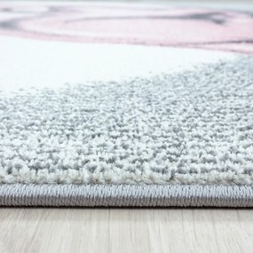 Jasnoszaro-różowy dywan dziecięcy ø 120 cm Bambi – Ayyildiz Carpets