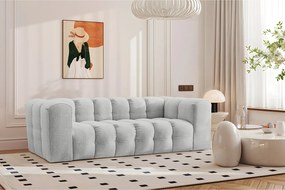 Sofa trzyosobowa BALOO, tkanina szenilowa, Jasnoszary