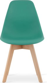 PROMOCJA Zielone krzesło KITO z bukowymi nogami II gatunek