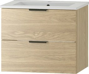 Zestaw do Łazienki 60cm Szafka z Umywalką Dąb Olejowany Pile