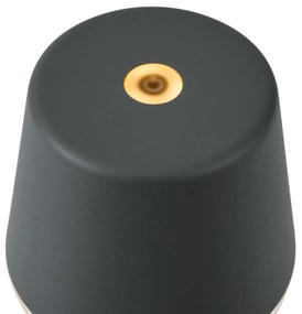 Zewnetrzna Lampa stołowa ciemnoszara z LED IP65, ładowalna ze stacją ładującą - Bass Nowoczesny Oswietlenie zewnetrzne