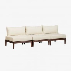 Modułowa Sofa 3-częściowa Z Akacji Giulia Ciemny Akacjowy Brąz - Sklum