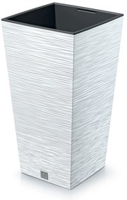 Donica ogrodowa kwadratowa Furu Square 45 cm biały PROSPERPLAST