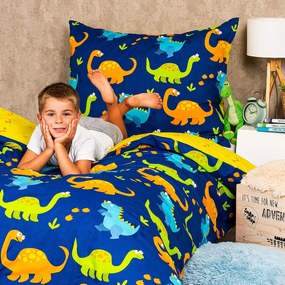 4Home Bawełniana pościel dziecięca Dino, 140 x 200 cm, 70 x 90 cm