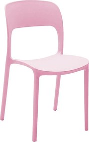 Zestaw 4 różowych krzeseł z polipropylenu - FUERTEVENTURA