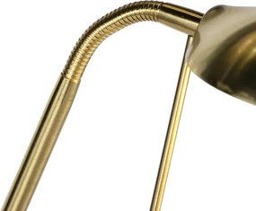 Lampa stojąca złota z lampką do czytania, w tym LED i ściemniacz - Diva 2