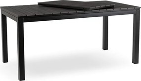 Stół Ogrodowy Prostokątny ARGOS 160-210 cm Rozkładany Ciemnoszary Dąb/Czarny