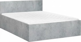 Łóżko SOFIA 120 x 200 cm, beton Stelaż: Ze stelażem listwowym rolowanym elastycznym, Materac: Bez materaca