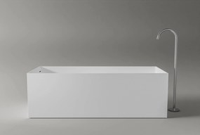Wanna wolnostojąca LUNA STONE odlew mineralnyBiały mat - 170 x 72 x 55 cm