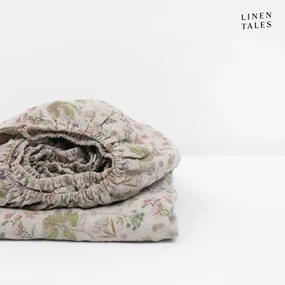 Lniane prześcieradło z gumką 90x200 cm Botany 2 – Linen Tales
