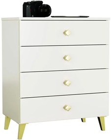 Kaszmirowa komoda w stylu glamour 4 szuflady - Adeks 5X