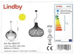 Lindby - Żyrandol na lince FRANCES 1xE27/60W/230V