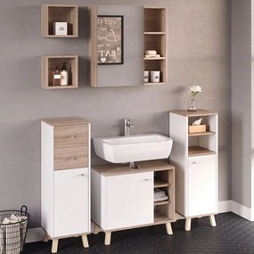 Zestaw mebli łazienkowych biały 62x32x54 senyo