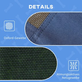 PawHut Łóżko dla zwierząt domowych na zewnątrz - łóżko dla psa, odporne na warunki atmosferyczne, z daszkiem, 61cm x 46 cm x 62 cm, Granatowy + Czarny