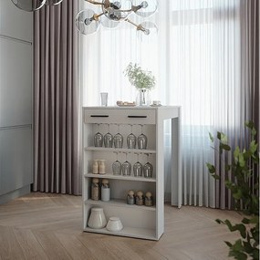 Stół barowy biały 67x100x106 repose