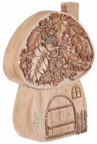 Jesienne dekoracje Domek grzybowy z oświetleniem,24 x 10 x 32 cm, magnez, imitacja drewna