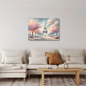 Obraz na szkle – Wiosna w Paryżu (70x50 cm)