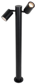 Zewnetrzna Stojąca lampa ogrodowa czarna 80 cm IP44 regulowana 2-światłowa - DuoDesignerski Oswietlenie zewnetrzne