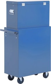 Szafka narzędziowa wózek 16 szuflad niebieska homcom