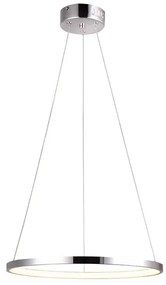 Chromowana lampa wisząca okrąg 30 cm - 14X V081 F2-H89