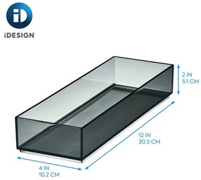 Organizer łazienkowy na kosmetyki z plastiku z recyklingu w kolorze matowej czerni – iDesign