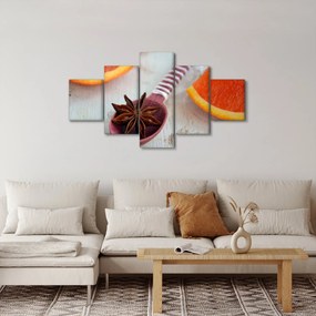 Obraz cynamonu na łyżce (125x70 cm)