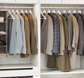 Komplet 10 białych wieszaków drewnianych do szafy M6-B65