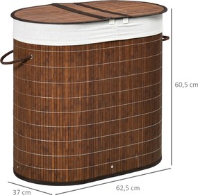 HOMCOM Kosz na pranie z pokrywą