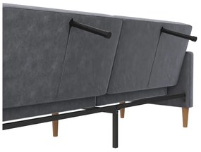 Szara aksamitna rozkładana sofa 207 cm Lilly – Støraa