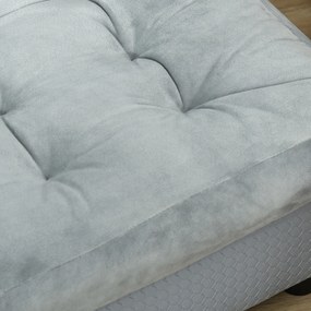 PawHut Sofa dla psa z matą i skrzynią, drewno+plusz, jasnoniebieski, 76x45x41,5cm | Aosom PL
