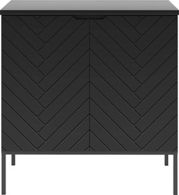 Szafka pod umywalkę nablatową Aspen 08 czarna, 80 cm - zestaw 1