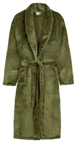 Zielony szlafrok z mikropluszu w rozmiarze M/L Polyvelvet – Good Morning