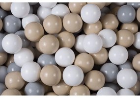 Szary sztruksowy basen z kulkami ø 90x30 cm Montessori – Meowbaby