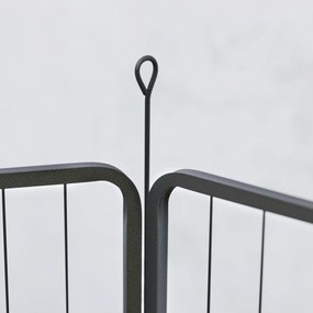 PawHut Wybieg dla Szczeniąt 4-boczny z 12 Panelami, Drzwi, Składany, 100cm Wysokość; Elastyczny i Praktyczny