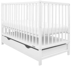 Łóżeczko New Baby Basic z szufladą, białe