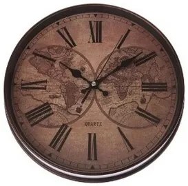 Zegar ścienny Globe, śr. 31 cm, plastik