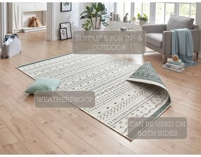 Zielono-kremowy dywan odpowiedni na zewnątrz NORTHRUGS Kuba, 80x150 cm