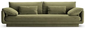 Jasnozielona aksamitna sofa 250 cm Torino – Micadoni