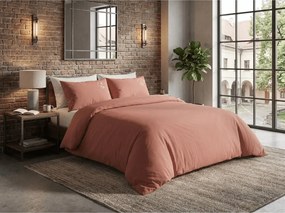 PrzytulneMieszkanie.pl PrzytulneMieszkanie.pl Bawełniana pościel PLAIN BEAUTY terakotowa Rozmiar pościeli: 2 szt 60 x 70 cm | 200 x 220 cm