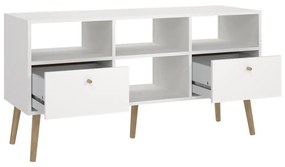 Biała szafka pod TV 117x61 cm Bodo – Tvilum