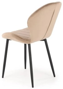 Krzesło tapicerowane K538 VELVET beżowe HALMAR