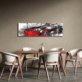 Obraz - Malowany samochód w akcji (170x50 cm)